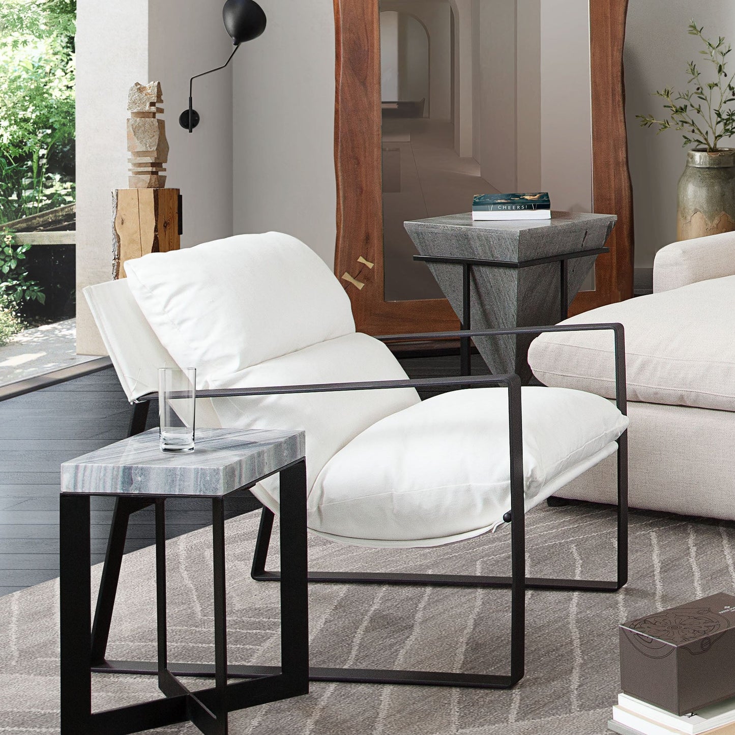 Mattia Accent Chair | White